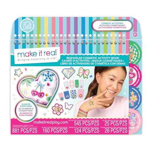Make It Real: Bejeweled Cosmetic Activity Book - Dazzling Body Decoration & Nail Glam Art, Gems-Stickers-Wraps-Temporary Tattoos, Tweens-Girls-Kids 8+
