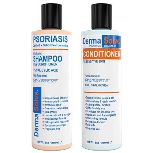 DermaSolve Medicated Shampoo & Conditioner for Psoriasis & Dandruff