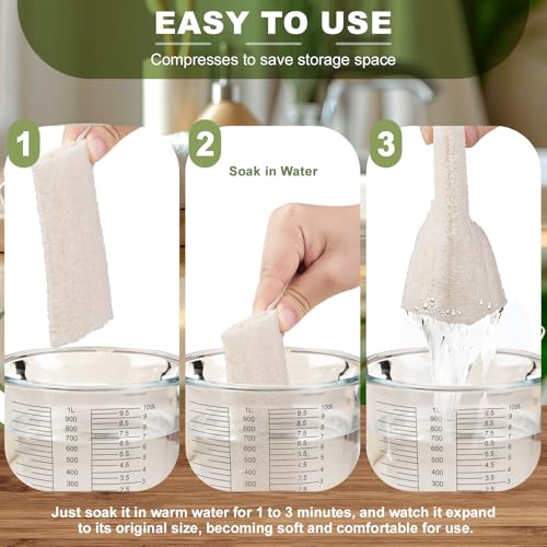 7 Pack Natural Loofah Sponge Exfoliating Body Scrubber