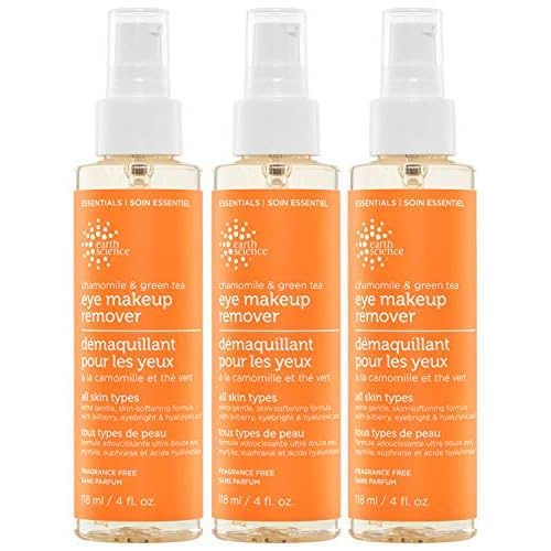 EARTH SCIENCE - Chamomile & Green Tea Natural Eye Makeup Remover(3pk, 4 fl. oz.)