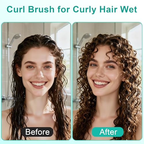 Curly Hair Brush with Boar Bristles - Detangling & Curl Defining
