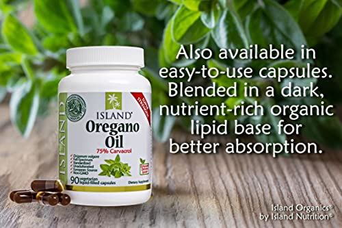 Island Nutrition Oregano Oil Drops 1oz - 75% Carvacrol