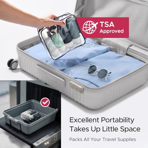 LitBear 23 Pack TSA Approved Travel Bottles – Leak Proof Toiletry Kit