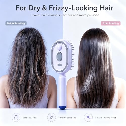 Electric Spray Ionic Hair Brush with Massage & Oil