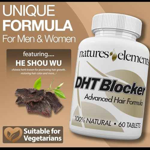 DHT Blocker ? Herbal Formula with Saw Palmetto, Fo-Ti & Beta-Sitosterol ? Supports Hair Regrowth & Gray Hair Reversal ? Non-GMO, Vegetarian - 60 Tablets - Pack of 3