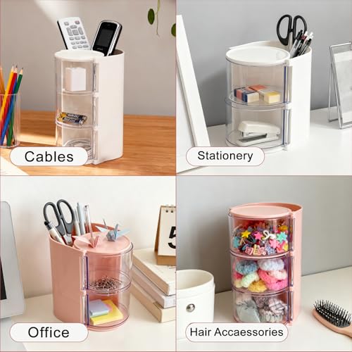 Rotating Hair Accessories Organizer & Brush Holder for Girls