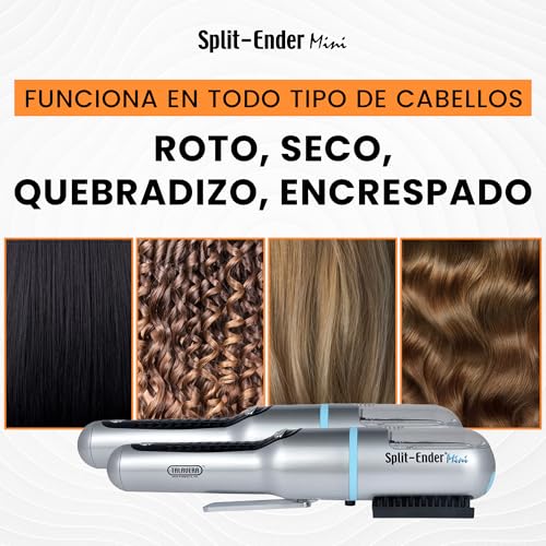 Split-Ender Mini Cordless Hair Trimmer for Damaged, Frizzy & Curly Hair - Blue / AAA Battery-Powered