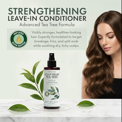 Tea Tree Leave-In Conditioner Spray – Anti-Dandruff Scalp Treatment (2 Pack)