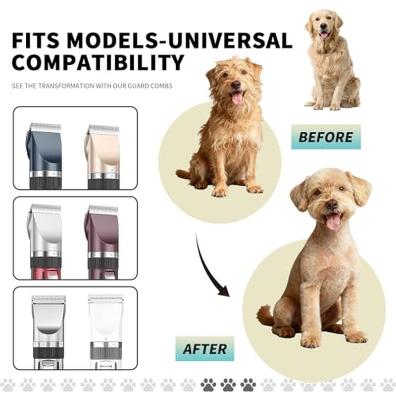 6-Piece Pet Grooming Guide Comb Set for Oneisall Clippers