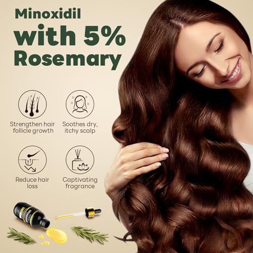 5% Minoxidil Hair Growth Serum for Men & Women with Biotin