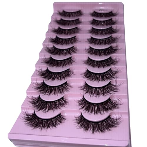 10 Pairs Faux Mink D Curl Fluffy Eyelashes – Reusable