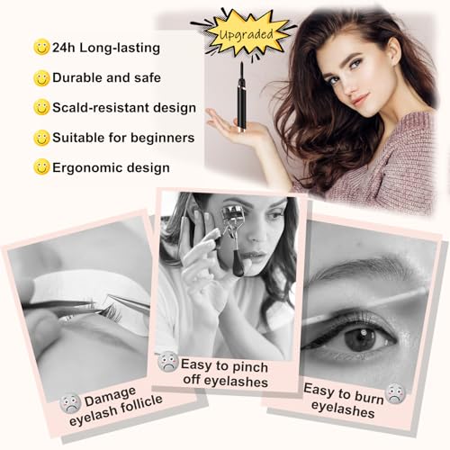 Rechargeable Heated Eyelash Curler - Electric Lash Curling Tool for Natural Long-Lasting Curl