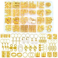 260 Pcs Gold Hair Jewelry for Braids & Dreadlocks