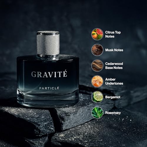 Particle Gravité Cologne Spray for Men, Long Lasting Woody Citrus