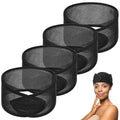 4-Pack Adjustable Mesh Hair Wraps for Women - Non-Slip, Washable