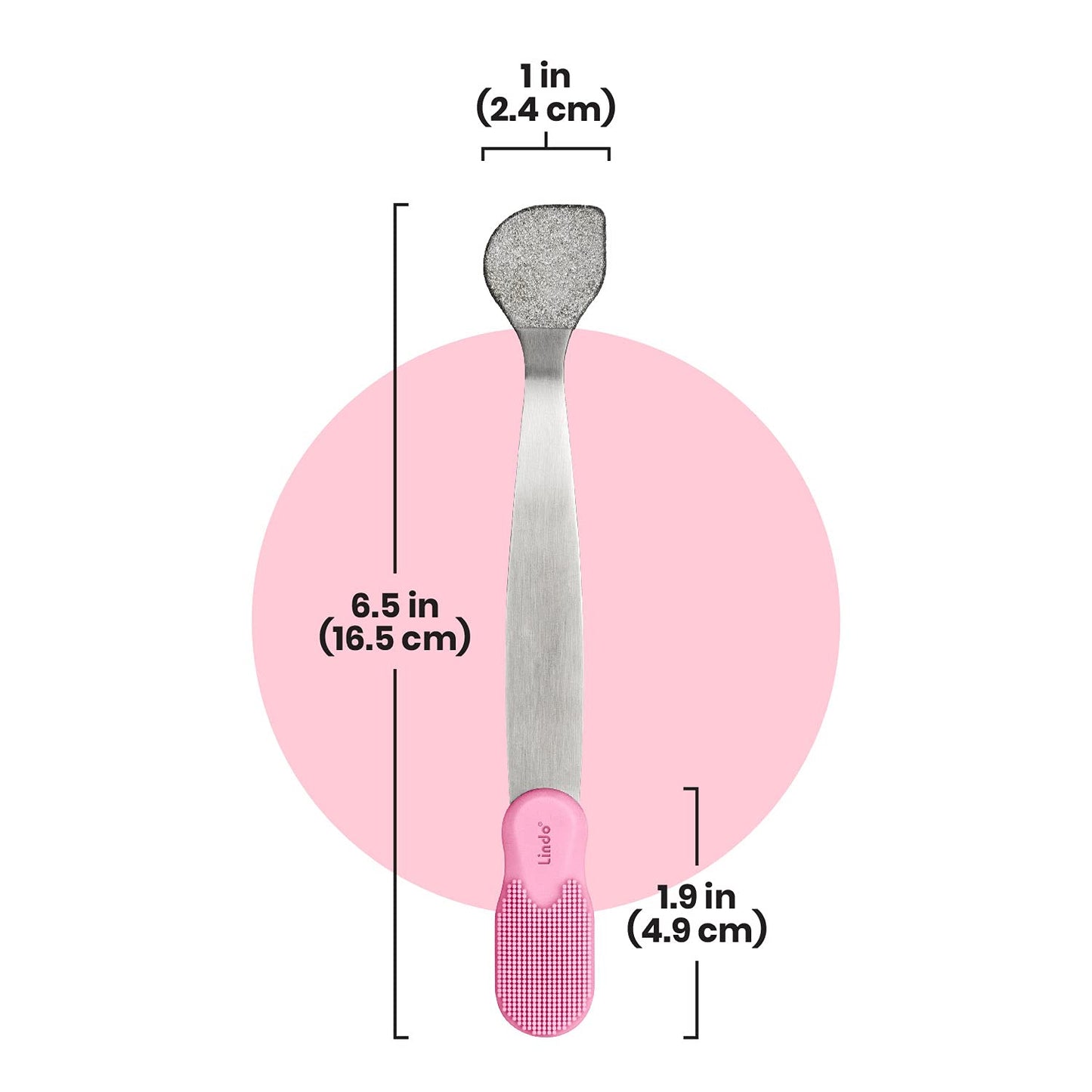 Lindo Beauty Buffer - Microdermabrasion Tool, Diamond Infused, Embedded Silicone Lip Scrubber, For Smooth Skin, Radiant Complexion, Travel Pouch Included (Beauty Buffer with Silicone Lip Scrubber)