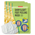 Purederm Foot Peeling Mask for Dry Cracked Feet - 3 Pairs, Exfoliating & Moisturizing