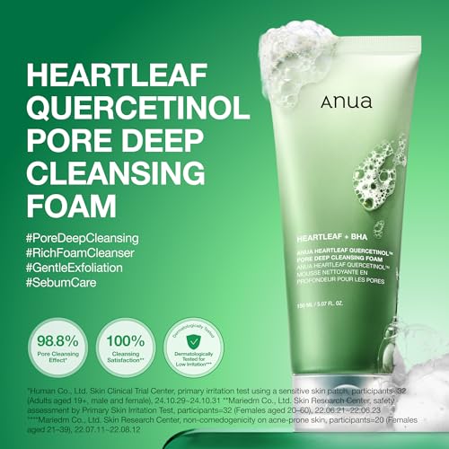 Anua Heartleaf Quercetinol Pore Deep Cleansing Foam 5.07oz