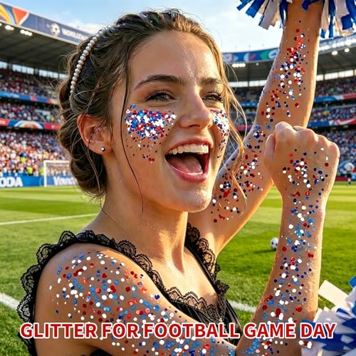 Patriotic Glitter Stick - Red White Blue Waterproof Face Body