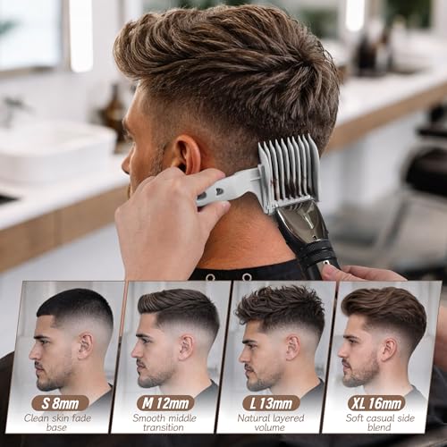 4-in-1 Barber Fade Comb Set with Detachable Heads | S M L XL