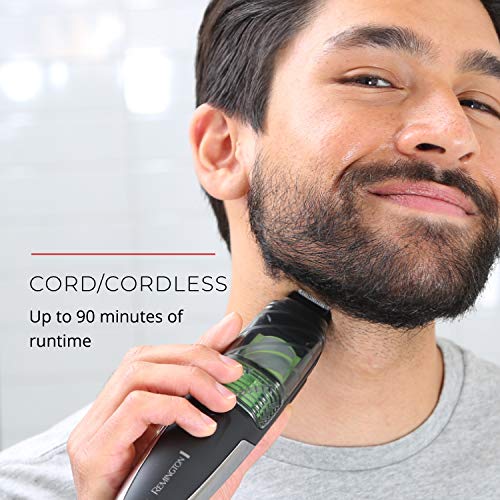 Remington Vacuum Beard Trimmer for Men – Cordless, 13 Length Settings, 90-Min Battery (Variation 1)
