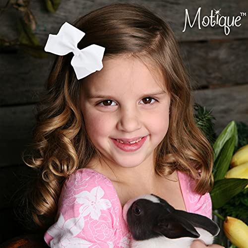 3 Inch Grosgrain Hair Bow Clips for Girls - Set of 2