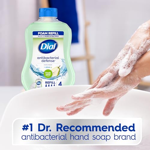 Dial Fresh Pear Antibacterial Foaming Hand Soap Refill 30 Fl Oz (Pack of 4)