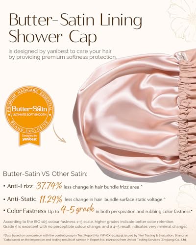 Satin Lined Shower Cap for Women | Waterproof & Frizz-Free