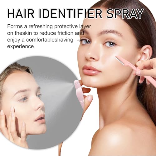 Shaving Powder for Women & Face, Hair Removal Identifier Spray for Peach Fuzz & Body, All Skin Types, Residue-Free & Refreshing, 4 Fl Oz