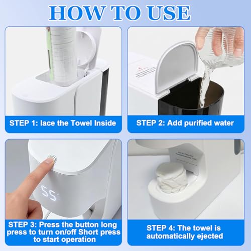 Hot Towel Warmer Machine with 5-Second Heating & Smart Voice Alert