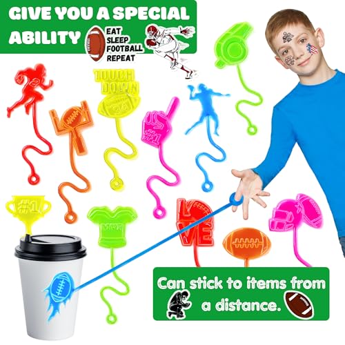 Football Party Favors 48 PCS - Stick Hands & Temporary Tattoos