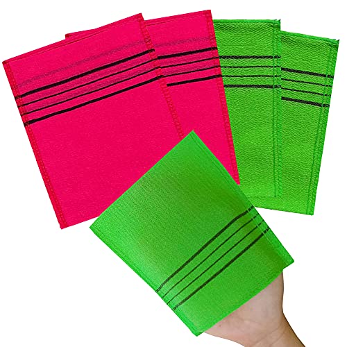 Korean Exfoliating Bath Mitt - Remove Dead Skin (Pack of 4)