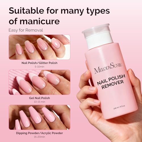 MelodySusie Acetone Nail Polish Remover - 8oz Gel & Acrylic Remover