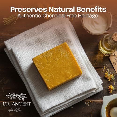 Dr.Ancient Sulfur Soap Bar, Organic Soap Bars Handcrafted the Traditional Way, Natural Chemical-Free, Vegan, Used for Face Wash, Body Wash, Daily Skincare Routine
