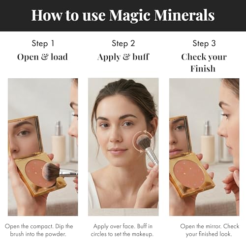 Magic Minerals Pressed Powder Foundation Compact with Mirror