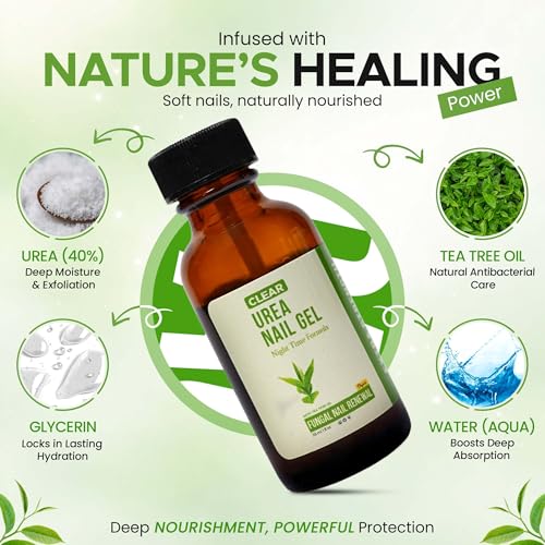 CLEAR 40% Urea Nail Gel with Tea Tree Oil – Night Time