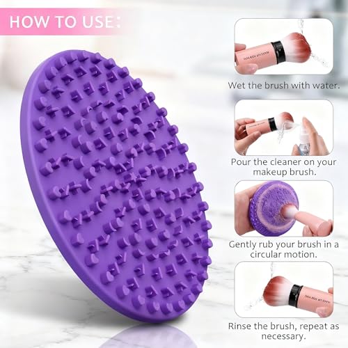 Norate Makeup Brush Cleaner Kit with Mat & Solution