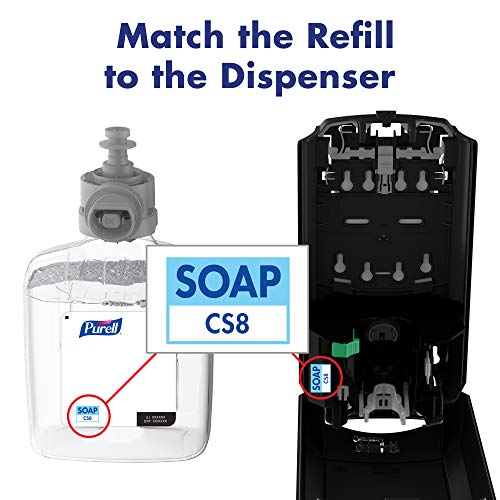 PURELL Foam Handwash 2% CHG Antimicrobial Foam, Fragrance Free, 1200 mL Foam Hand Soap Refill for PURELL CS8 Automatic Soap Dispenser (Pack of 2) ? 7881-02 - Manufactured by GOJO, Inc.