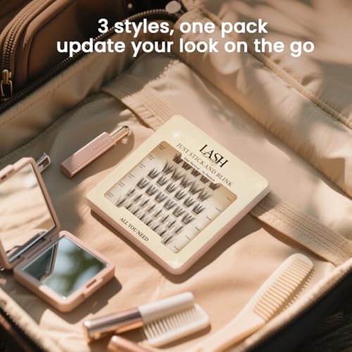 Self-Adhesive Lash Clusters Kit - 3 Styles, Glue-Free