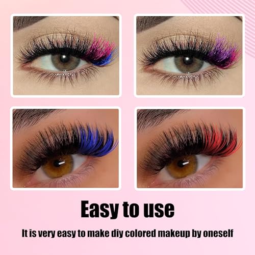 3D Colored Lash Clusters 40D C Curl 10-16mm 6 Colors
