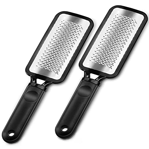 Stainless Steel Foot File Callus Remover, 2-Pack Pedicure Foot Rasp Tool