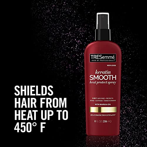 Tresemm? Heat Protect Spray with Marula Oil, Keratin Smooth for 5-in-1 Anti-Frizz Control 8 Oz