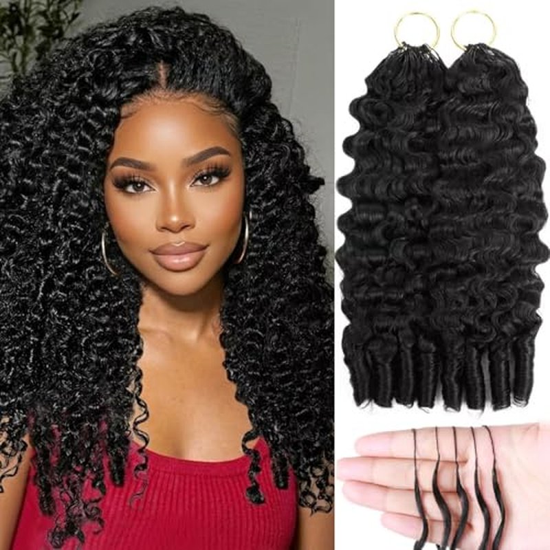 Miracle Invisible Knots 14-Inch Crochet Hair - 100% Human Hair 1B