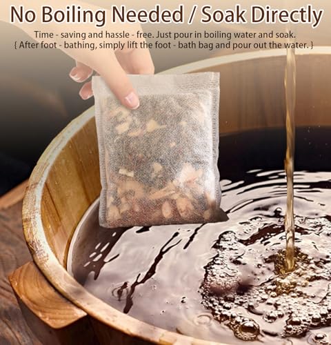 Herbal Foot Soak Bags - Natural Detox Spa Bath Packets (30 Pack)