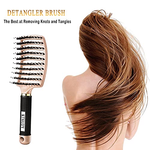 Boar Bristle Detangling Brush for Wet & Dry Hair