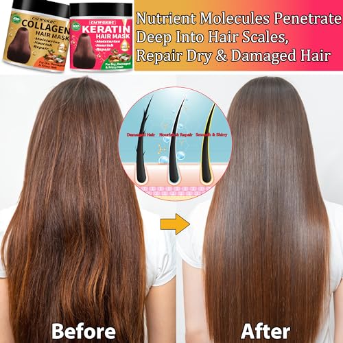 Keratin & Collagen Deep Conditioning Hair Mask for Dry Damaged Hair