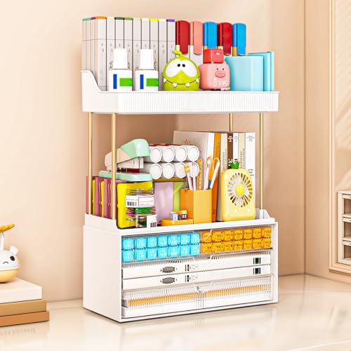 Clear Acrylic Makeup Organizer - 3 Drawer 2-Shelf Storage