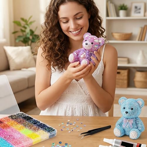 Fodeuxp Bedazzler Kit with 24,000 Multicolor Resin Rhinestones for Nail Art & Crafting - Variation 24000
