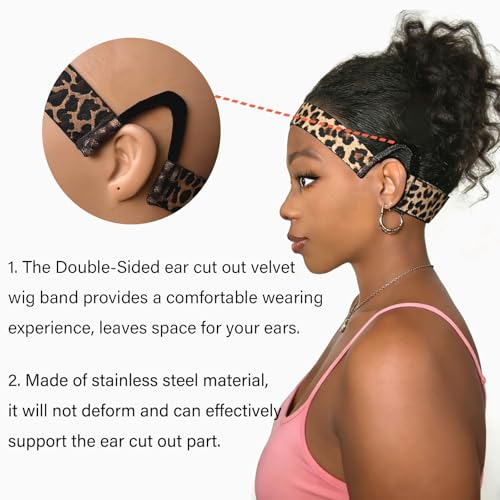 Double-Sided C-Shaped Ear Cut Out Wig Band for Lace Fronts (2-Pack)