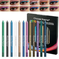 12-Color Eyeliner Pen Set - Waterproof Matte & Shimmer